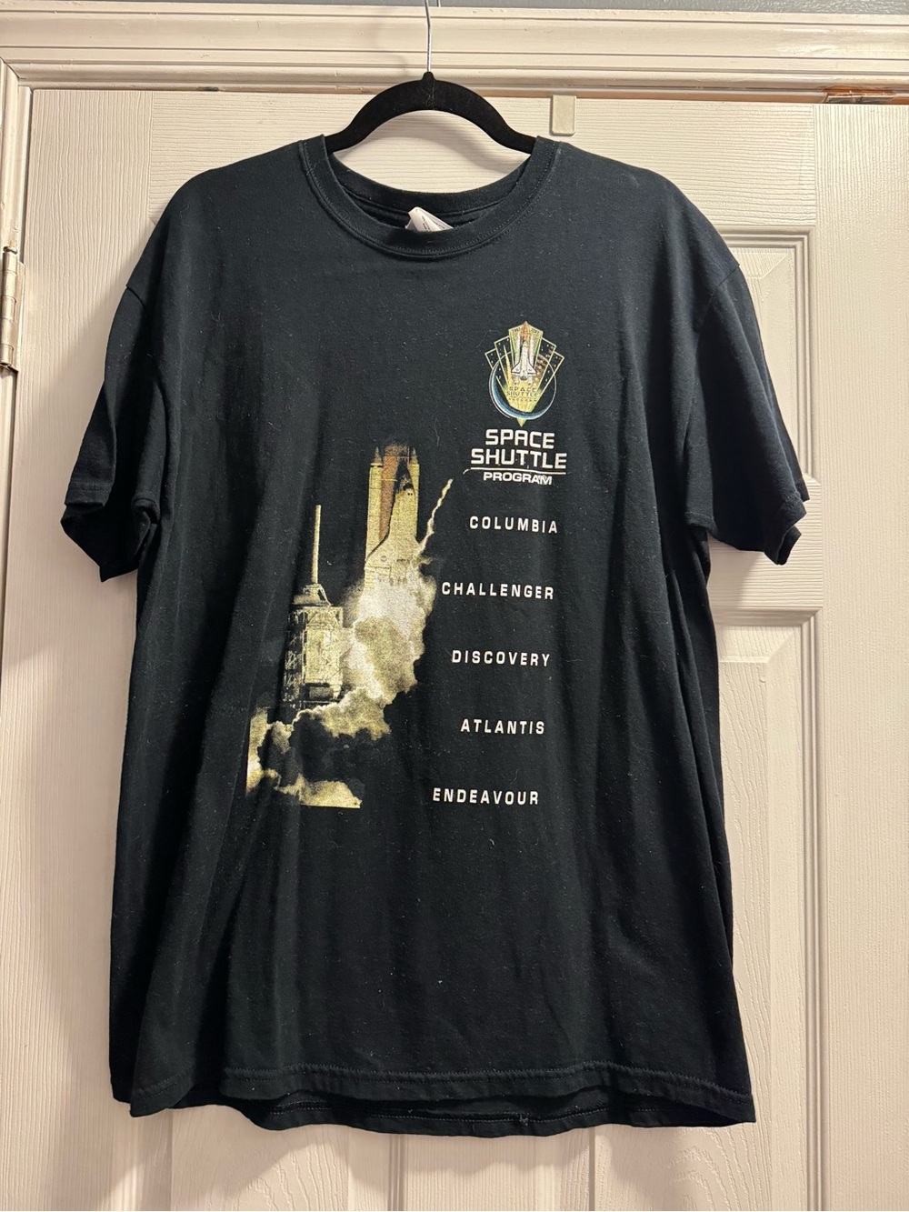 NASA Black Large Space Shuttle Missions T Shirt